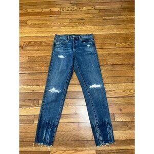 Blank NYC The Bond Jeans Women's Size 28 Skinny Distressed Medium Wash Denim